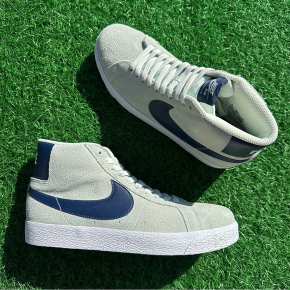 Nike Sb Zoom Blazer Mid Barely Green / Navy - Picture 11 of 13